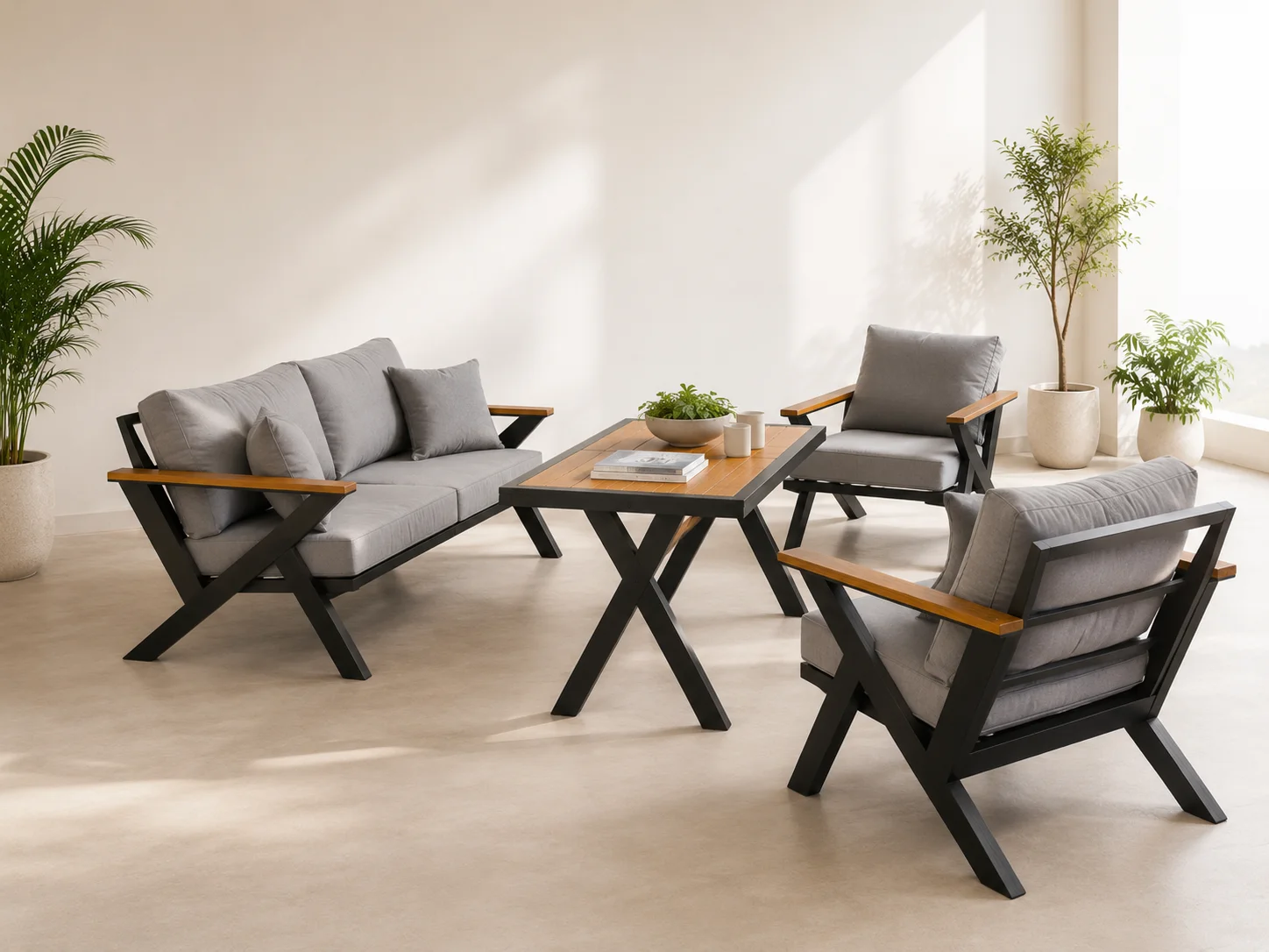 N MODEL ironCrow bahçe ve balkon mobilyası modeli